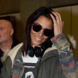Shy'm arrive à l'aéroport de Nice, avant de filer vers Cannes pour les NRJ Music Awards, le 25 janvier 2013.