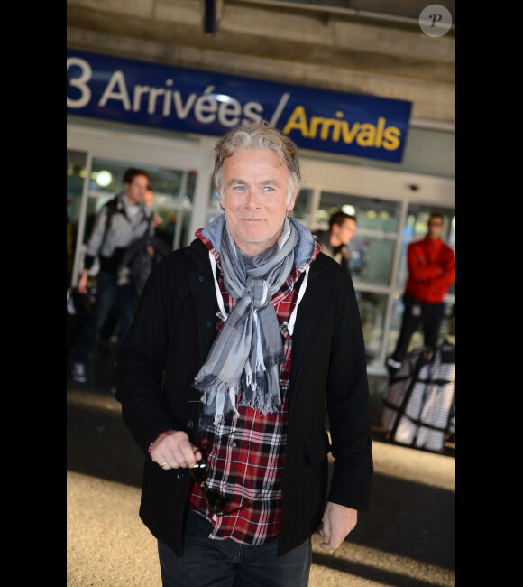 Franck Dubosc arrive à l'aéroport de Nice, avant de filer vers Cannes pour les NRJ Music Awards, le 25 janvier 2013.