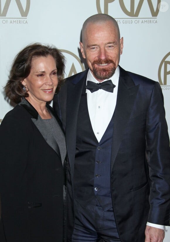 Bryan Cranston et sa femme lors de la 24e cérémonie des 'Producers Guild Awards' à Beverly Hills le 26 Janvier 2013.