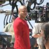 LL Cool J, sur le tournage de NCIS : Los Angeles,sur la plage de Venice, le 17 septembre 2012.
