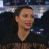 Pas de télé pour le bébé de Kim Kardashian ! C'est ce que la star, accompagnée de sa soeur Kourtney sur le plateau de Jimmy Kimmel Live! révèle au cours de cette interview. Hollywood, le 29 janvier 2013.