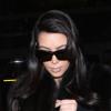 Kim Kardashian, enceinte, arrive à l'aéroport de Los Angeles. Le 28 janvier 2013.