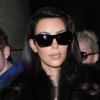Kim Kardashian, enceinte, arrive a l'aéroport de Los Angeles. Le 28 janvier 2013.
