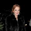 La jolie Lindsay Lohan va dîner au restaurant Nozomi à Londres, le 2 janvier 2013.