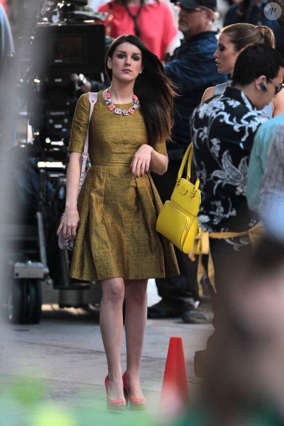 Shenae Grimes de 90210 sur le tournage de la série, à Los Angeles, le 31 janvier 2013.