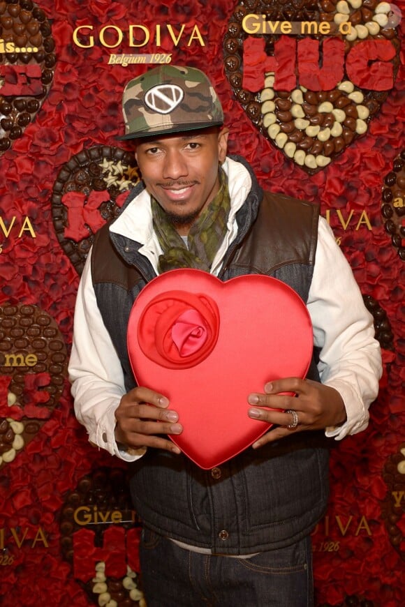 Nick Cannon au lancement du concours Share Love pour la Saint Valentin, chez Godiva, au Rockefeller Center à New York City, le 31 janvier 2013.