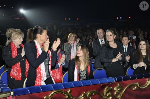La princesse Stephanie de Monaco et ses filles Pauline Ducruet et Camille Gotlieb a la soiree « New Generation », 2eme Competition de Cirque pour de Jeunes Artistes a Monaco. Le 2 fevrier 2013  Princess Stephanie of Monaco and her daughters, Pauline Ducruet and Camille Gotlieb attend the 2nd New generation Circus Festival, in Monaco, 2 February, 2013. The Organising Committee of the International Circus Festival of Monte Carlo decided to create a new International Festival for Young Artists under the Presidency of H.S.H. Princess Stephanie of Monaco and in collaboration with her Daughter Pauline as President of the Jury. The Festival «New Generation» is the one and only competition for Young Circus Artists which will be held in an original Circus ring. the event runs from 2nd to 3rd February.02/02/2013 - MONACO