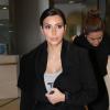 Exclusif - Kim Kardashian, enceinte, arrive à Miami pour seulement quelques heures. Le 2 février 2013.