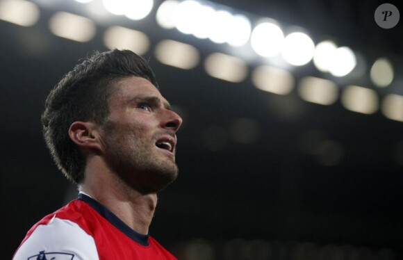 Olivier Giroud ému aux larmes le 30 janvier 2013 lors du match face à Liverpool le 30 janvier 2013 à Londres