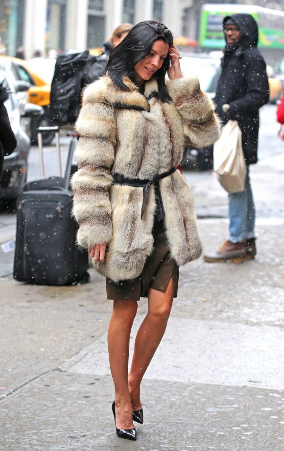 Liberty Ross dans les rues de New York, le 5 février 2013. Depuis qu'elle est en procédure de divorce avec Rupert Sanders, elle rayonne !