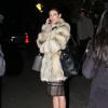 Liberty Ross portait déjà ce manteau de fourrure lors de la soirée Alberta Ferretti au Chateau Marmont à Los Angeles Le 11 janvier 2013.