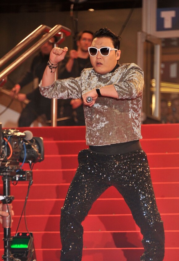Psy à la 14e édition des NRJ Music Awards au Palais des Festivals à Cannes, le 26 janvier 2013.