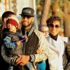 Alicia Keys et son époux Swizz Beatz se promènent à Cannes avec leur fils Egypt le 28 janvier 2013.