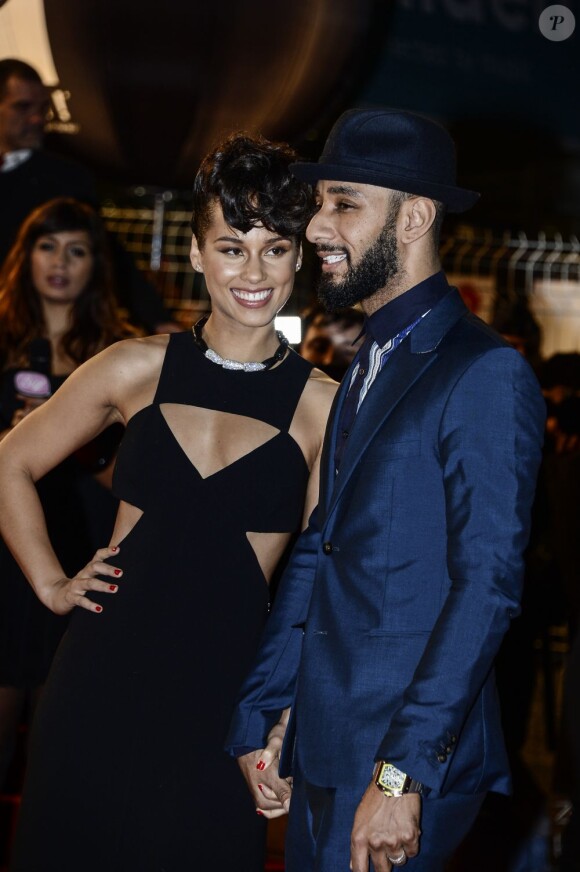 Alicia Keys et son mari Swizz Beatz aux NRJ Music Awards le 26 janvier 2013.