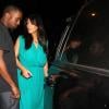 Kim Kardashian, enceinte, et Kanye West sont allés dîner au restaurant Gero à Ipanema non loi de Rio de Janeiro au Brésil, le 08 février 2013.