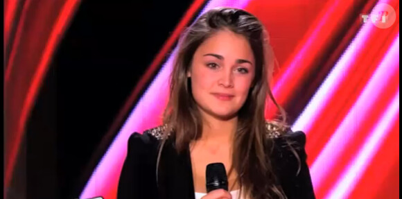 Laura Chab' lors du deuxième prime de The Voice 2 sur TF1, le 9 février 2013.