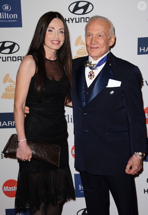 Buzz Aldrin au pré-Grammy gala organisé par Clive Davis au Beverly Hilton Hotel, le 9 février 2013.