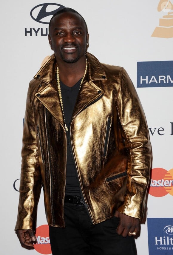 Akon au pré-Grammy gala organisé par Clive Davis au Beverly Hilton Hotel, le 9 février 2013.