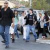 Les enfants de Michael Jackson, Paris, Prince et Blanket, se rendent au cinéma à Los Angeles, le 4 février 2012.