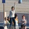 Taylor Swift, sur une plage à Malibu, pour le tournage de son nouveau clip, le 11 février 2013.