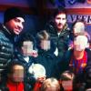 Lionel Messi et Xavi en visite surprise au club de L'Olympique Neuilly District 92 le 11 février 2013