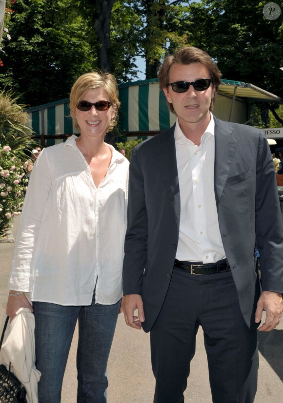 Michèle Laroque et François Baroin le 31 mai 2009 à Roland-Garros