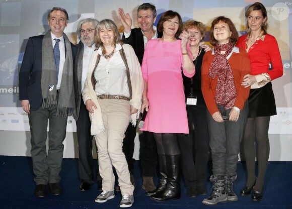 La présidente du jury Macha Meril et les membres du jury Philippe Chevalier, Jean Musy, Caroline Huppert, Benedicte Lesage, Anne Consigny, Sophie Deschamps et Philippe Caroit au 15e Festival de Luchon, le 13 février 2013