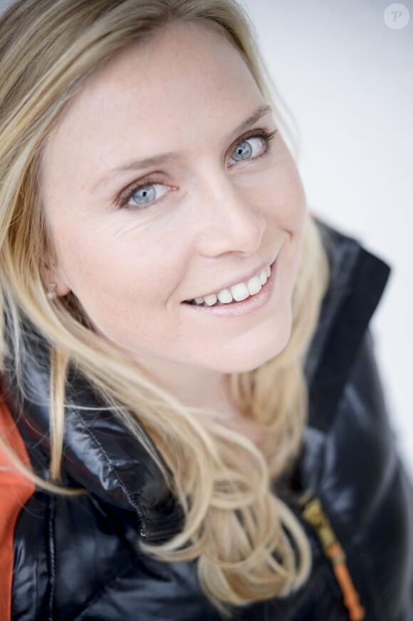 Tessa Worley lors d'une séance photo dans sa maison du Grand Bornand le 9 octobre 2012