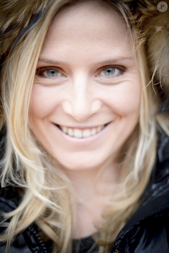 Tessa Worley lors d'une séance photo dans sa maison du Grand Bornand le 9 octobre 2012