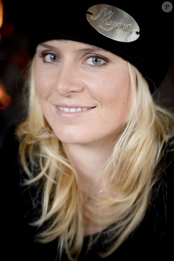 Tessa Worley lors d'une séance photo dans sa maison du Grand Bornand le 9 octobre 2012