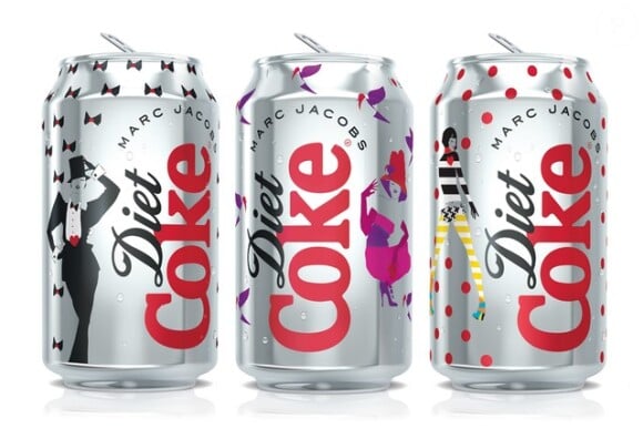Cannettes Coca Cola Light customisées par Marc Jacobs