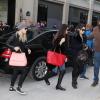 Selena Gomez, Vanessa Hudgens, et Ashley Benson vont faire du shopping au Printemps à Paris, le 16 février 2013.