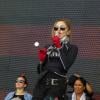 Madonna en pleines répétitions avant son concert à Edimbourg, le 21 juillet 2012.