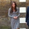 Kate Middleton à Londres le 19 février 2013. La duchesse de Cambridge, enceinte de 5 mois, visitait la Hope House gérée par l'association Action on Addiction.