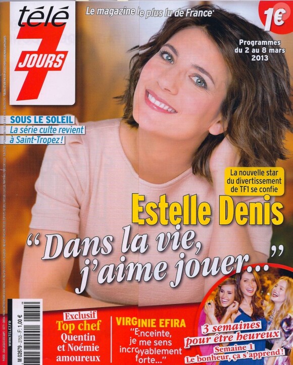 Le magazine Télé 7 jours, en kiosque le 28 février 2013, annonce la grossesse de Christelle Reboul.