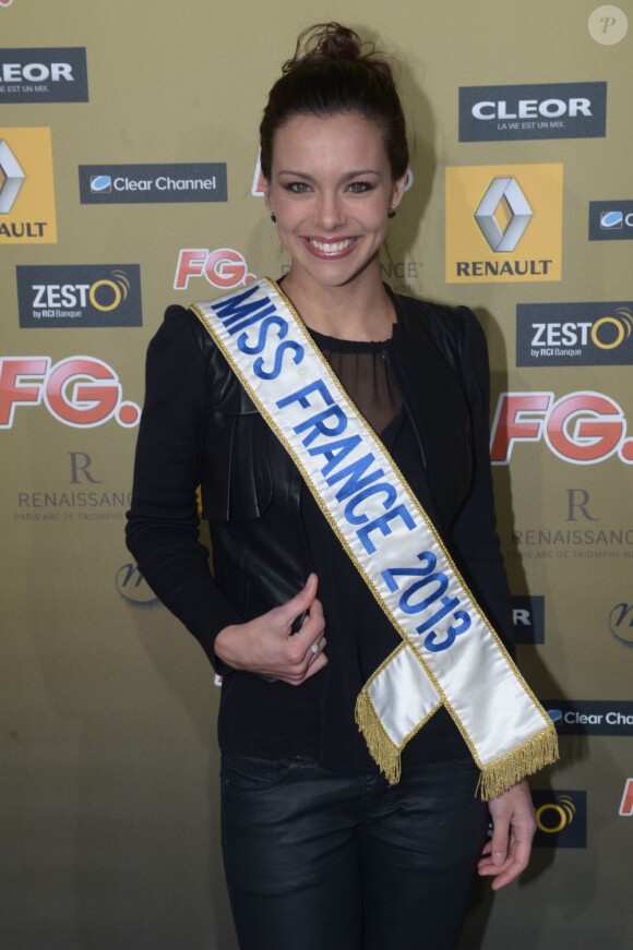 La belle Miss France 2013 Marine Lorphelin - Soirée Radio FG au Grand Palais à Paris, le 21 février 2013.