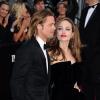 Brad Pitt et Angelina Jolie le 27 février 2012 à Los Angeles.