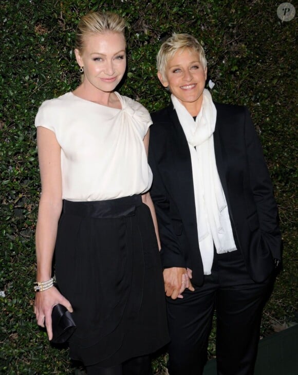 Portia De Rossi et Ellen DeGeneres le 6 janvier 2011 à Los Angeles.