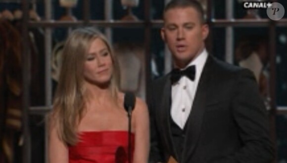 Jennifer Aniston et Channing Tatum lors des Oscars 2013
