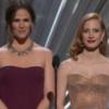 Jennifer Garner et Jessica Chastain lors des Oscars 2013