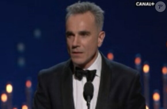 Daniel Day-Lewis, prix du meilleur acteur pour Lincoln, lors des Oscars 2013