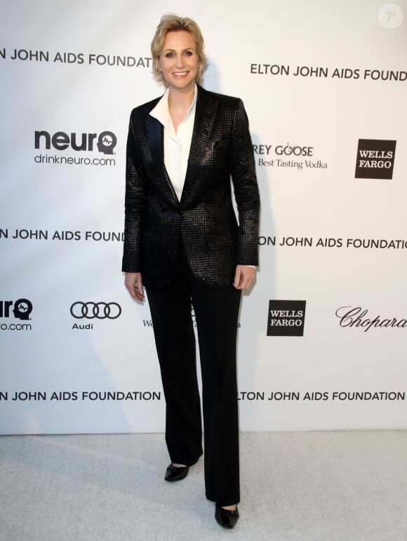 Jane Lynch à la soirée organisée par la fondation Elton John en marge des Oscars, le 24 février 2013 à Los Angeles.