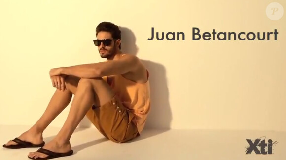 Image du making of de la campagne printemps-été 2013 de la marque Xti avec Juan Betancourt.