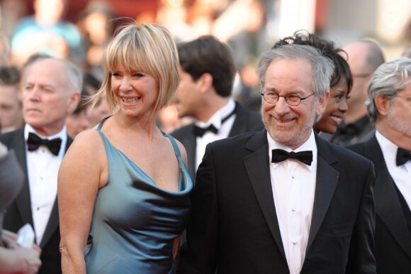 Spielberg et Kate Capshaw au Palais des Festivals de Cannes, le 18 mai 2008.