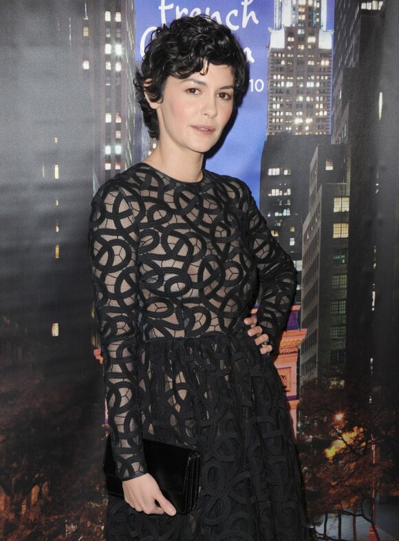 Audrey Tautou resplendissante pour la première du film Populaire à New York, le 28 février 2013.