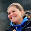 La princesse Victoria de Suède aux championnats du monde de ski nordique à Val di Fiemme, le 26 février 2013.