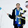 La princesse Victoria et le prince Daniel de Suède étaient les premiers supporters des Suédois lors du 15 km free style masculin aux championnats du monde de ski nordique à Val di Fiemme, le 27 février 2013.
