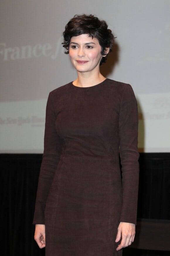 L'actrice Audrey Tautou lors de la présentation dans le cadre du festival Rendez-vous with French Cinema, du film Thérèse Desqueyroux à New York le 1er mars 2013