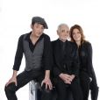 Charles Aznavour, Isabelle Boulay et Yves Jamait lors de l'enregistrement de l'émission Hier Encore à l'Olympia (diffusée le 2 mars) à Paris le 10 janvier 2013
