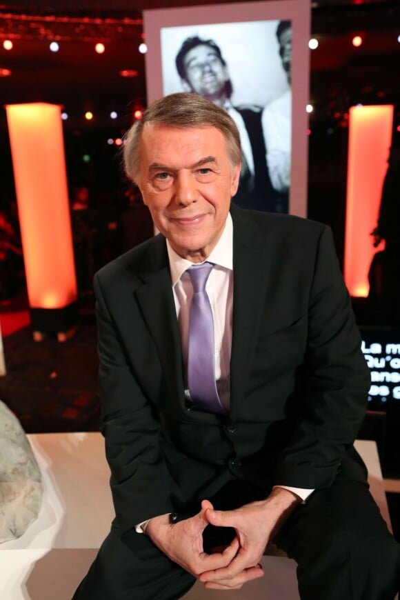 Salvatore Adamo lors de l'enregistrement de l'émission Hier Encore à l'Olympia (diffusée le 2 mars) à Paris le 10 janvier 2013
